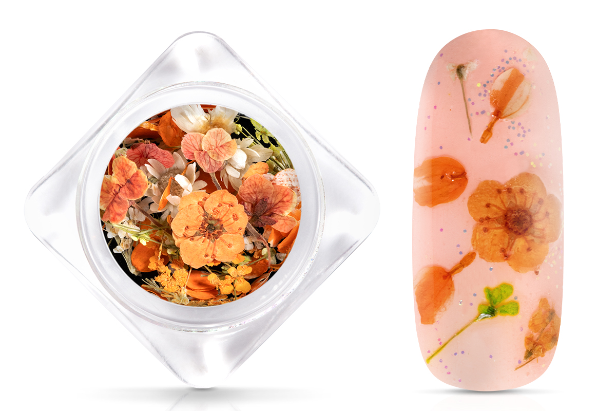 Jolifin Dried Flowers - Mini Blüten orange mix