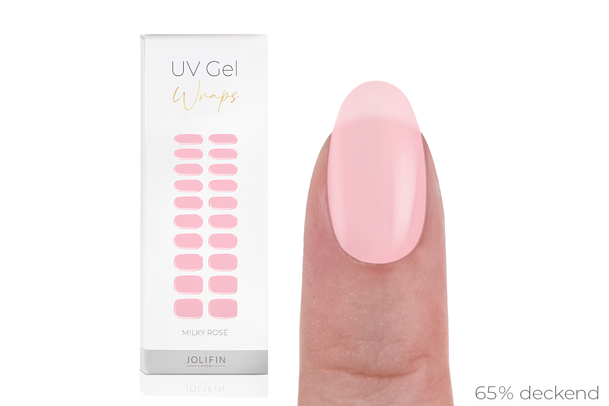 Jolifin LAVENI UV Gel-Wraps - milky rosé