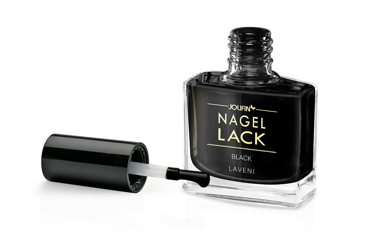 Jolifin LAVENI Nagellack - black 9ml