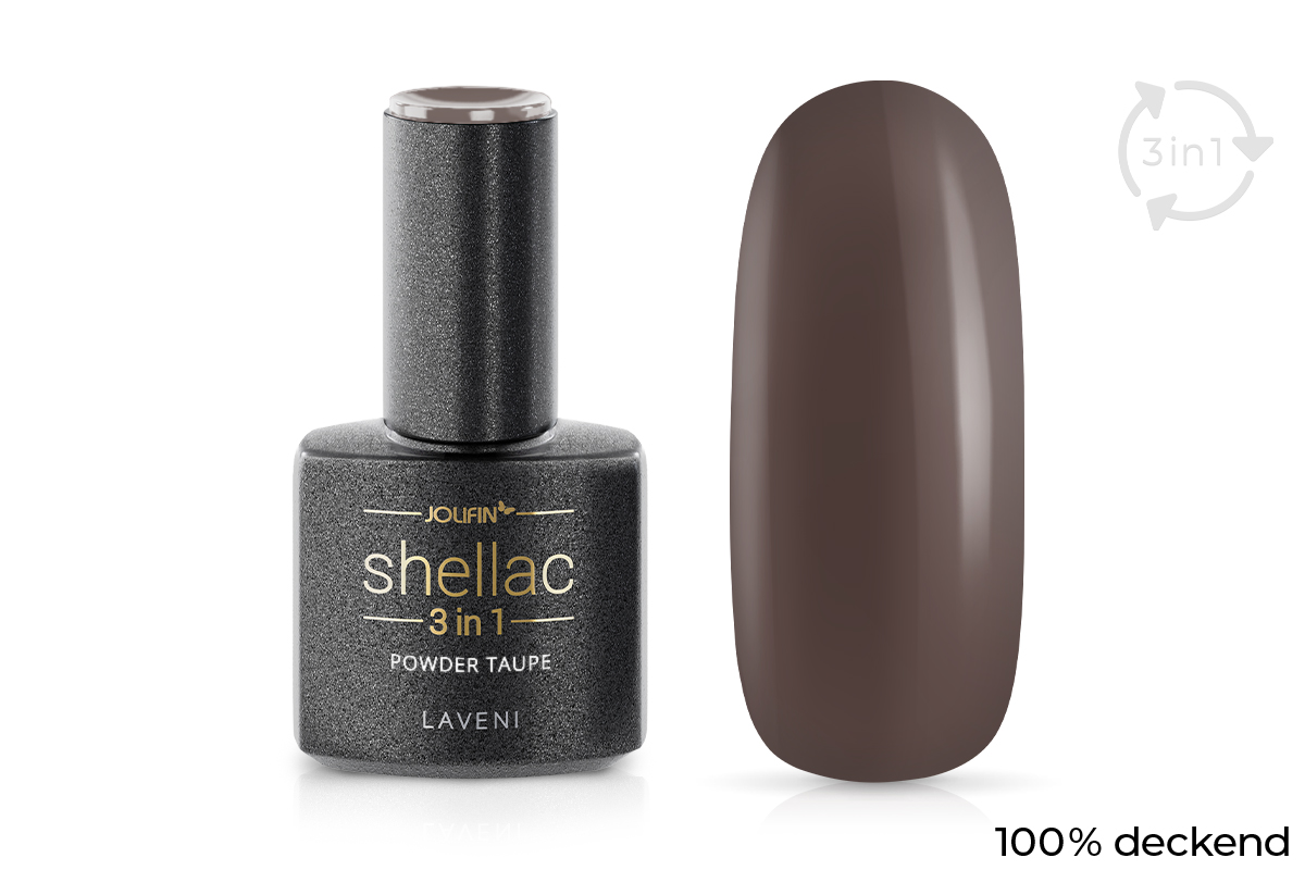 Jolifin LAVENI 3in1 Shellac - powder taupe 10ml