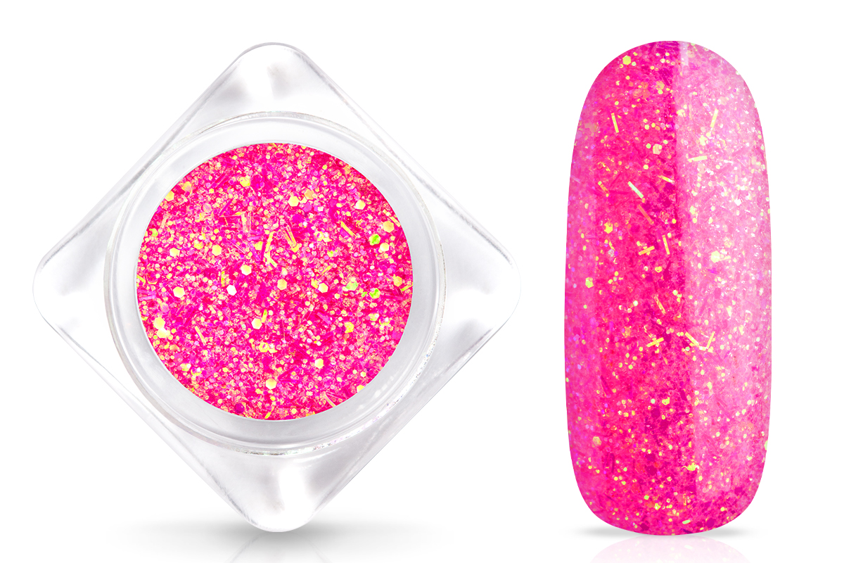 Jolifin Nightshine Glitterpuder - neon-pink