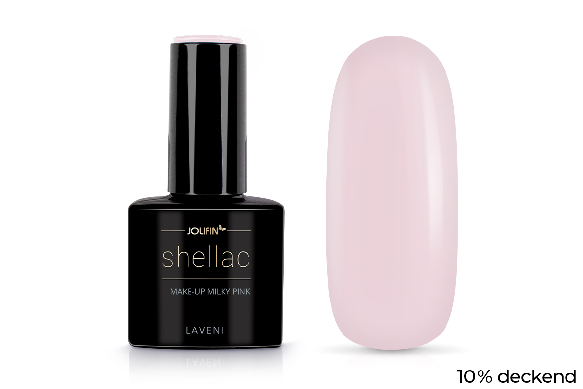 Jolifin LAVENI Shellac - make-up milky pink 10ml