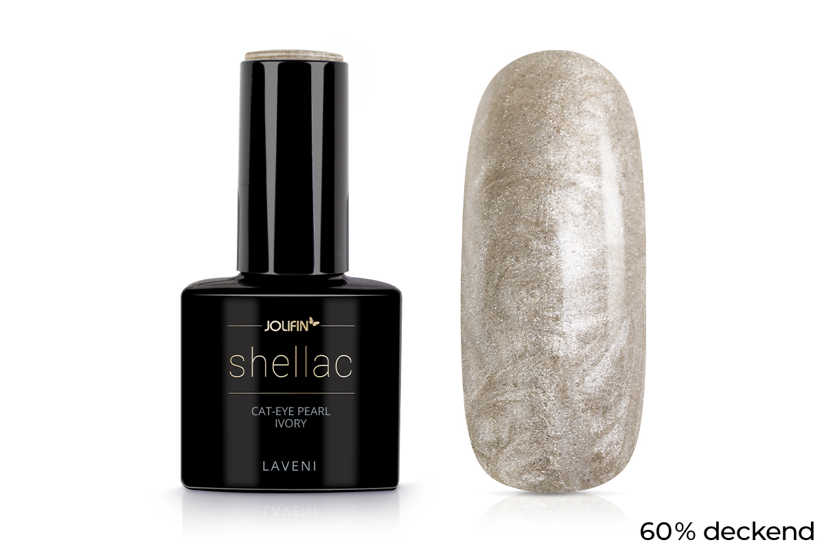 Jolifin LAVENI Shellac - Cat-Eye pearl ivory 10ml