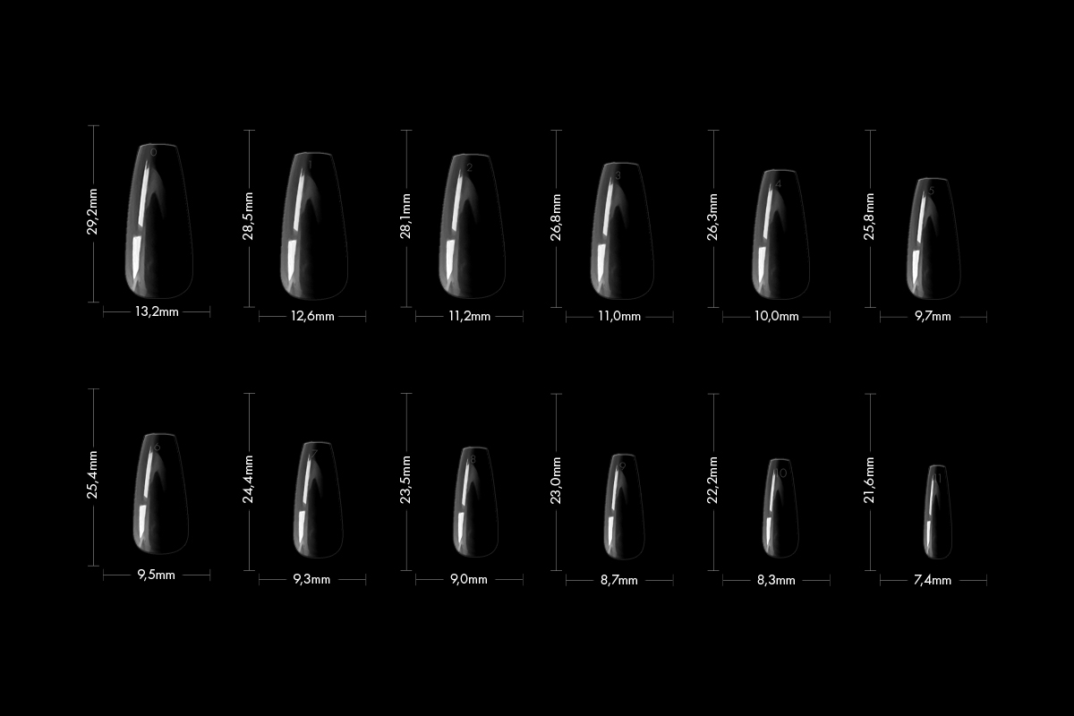 Jolifin 120er Tipbox Press-On Coffin - medium extra strong