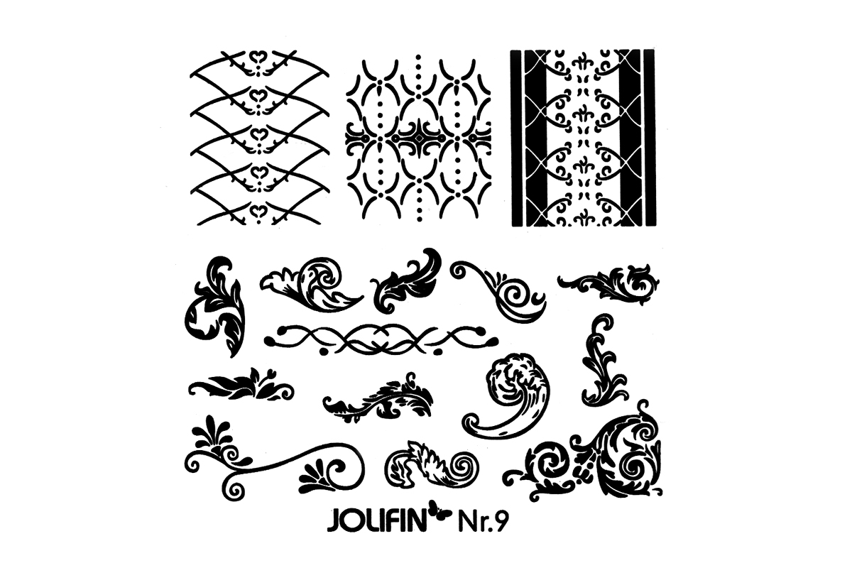 Jolifin Stamping-Schablone Nr. 9