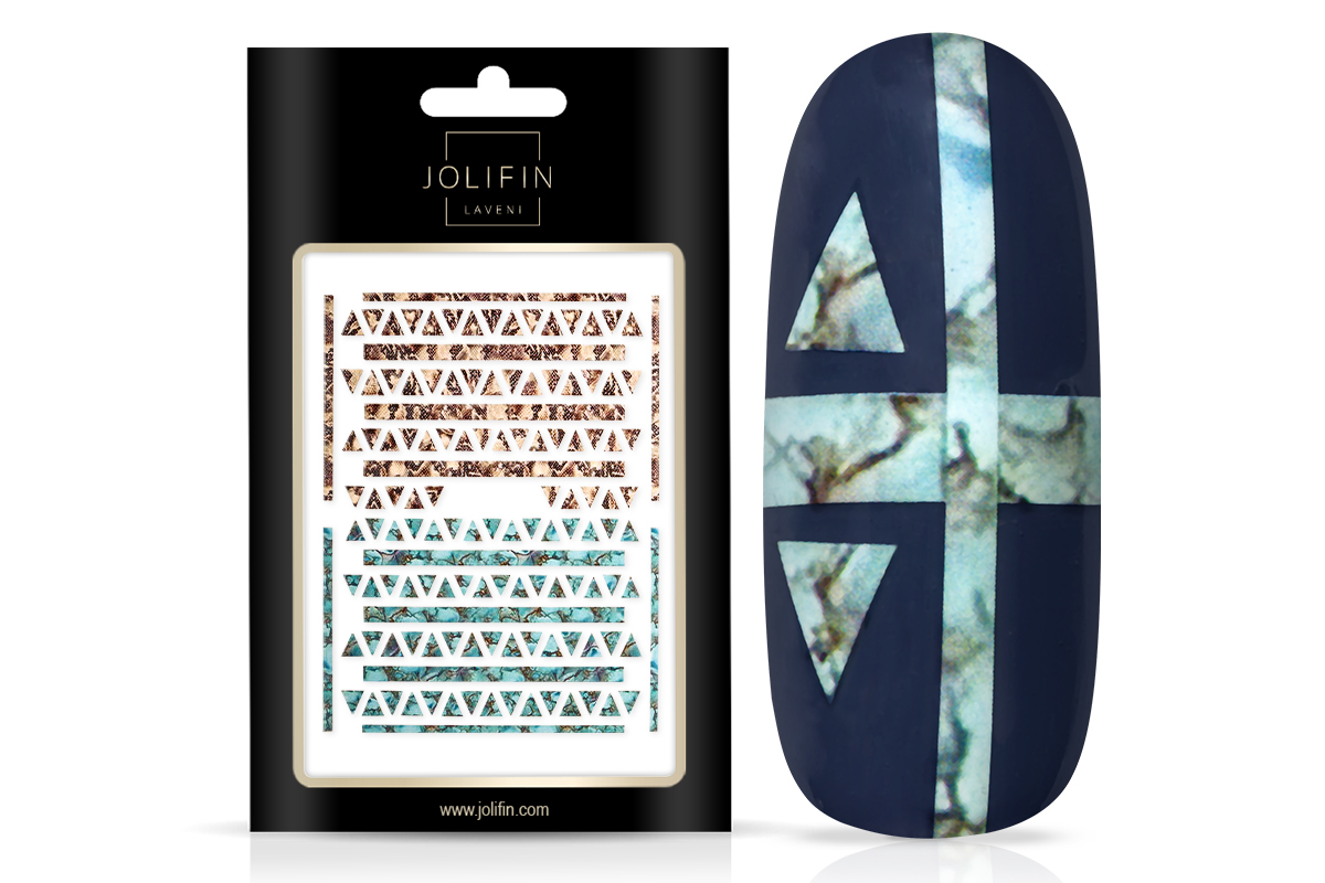 Jolifin LAVENI XL Sticker - Türkis Marble & Snakeskin