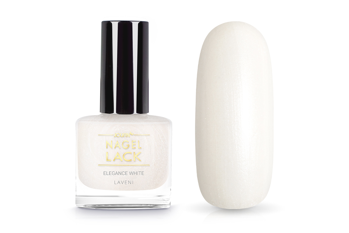 Jolifin LAVENI Nagellack - elegance white 9ml