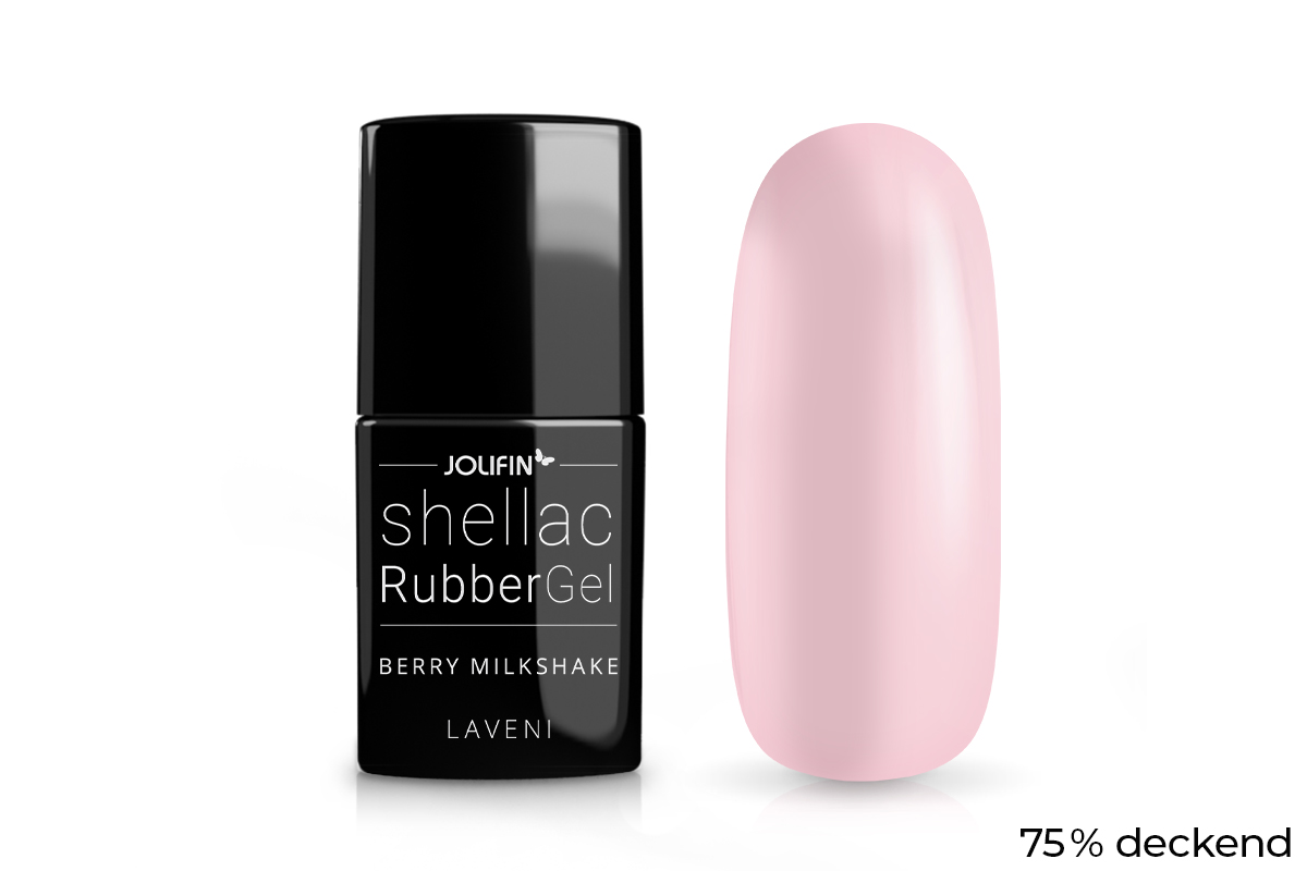 Jolifin LAVENI Shellac - RubberGel berry milkshake 11ml
