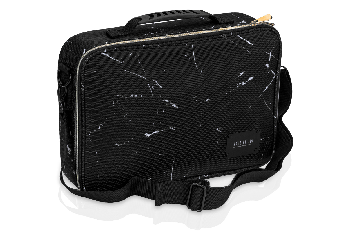Jolifin LAVENI mobile cosmetic bag - marble black