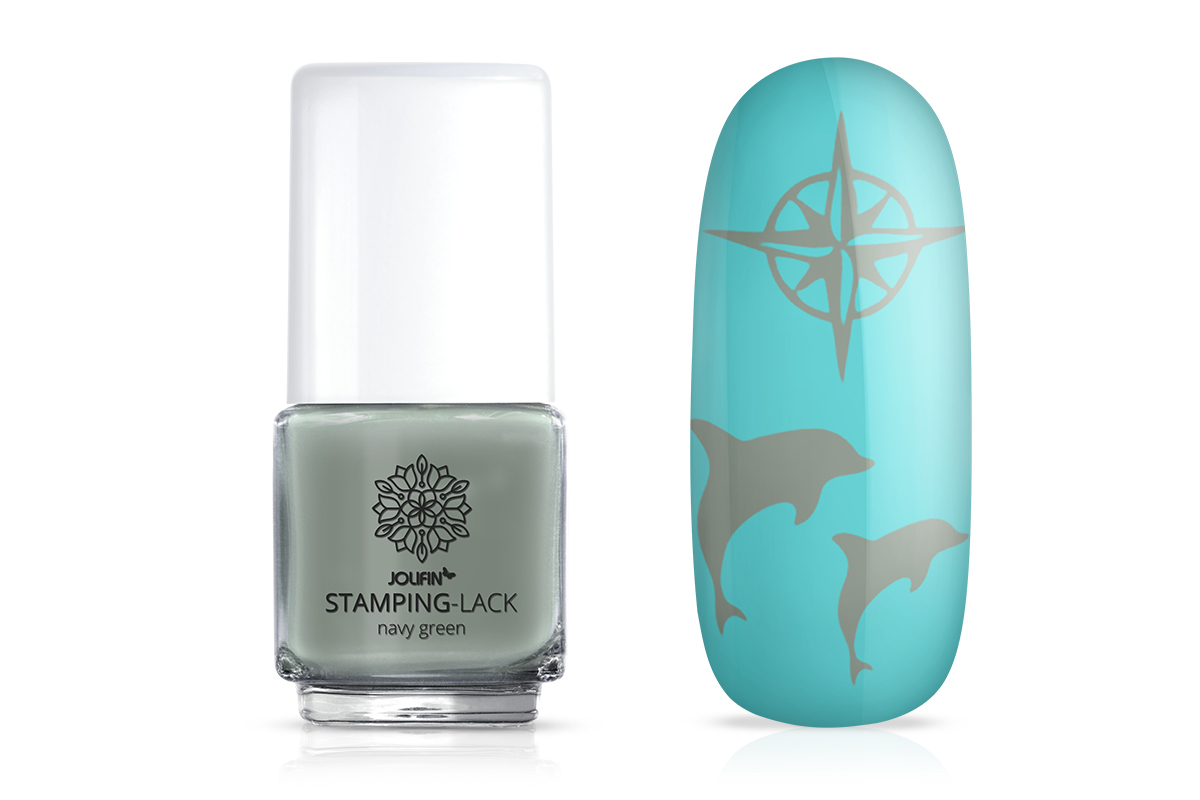 Jolifin Stamping-Lack - navy green 12ml