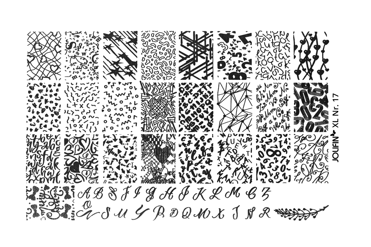 Jolifin Stamping-Schablone XL - Nr. 17