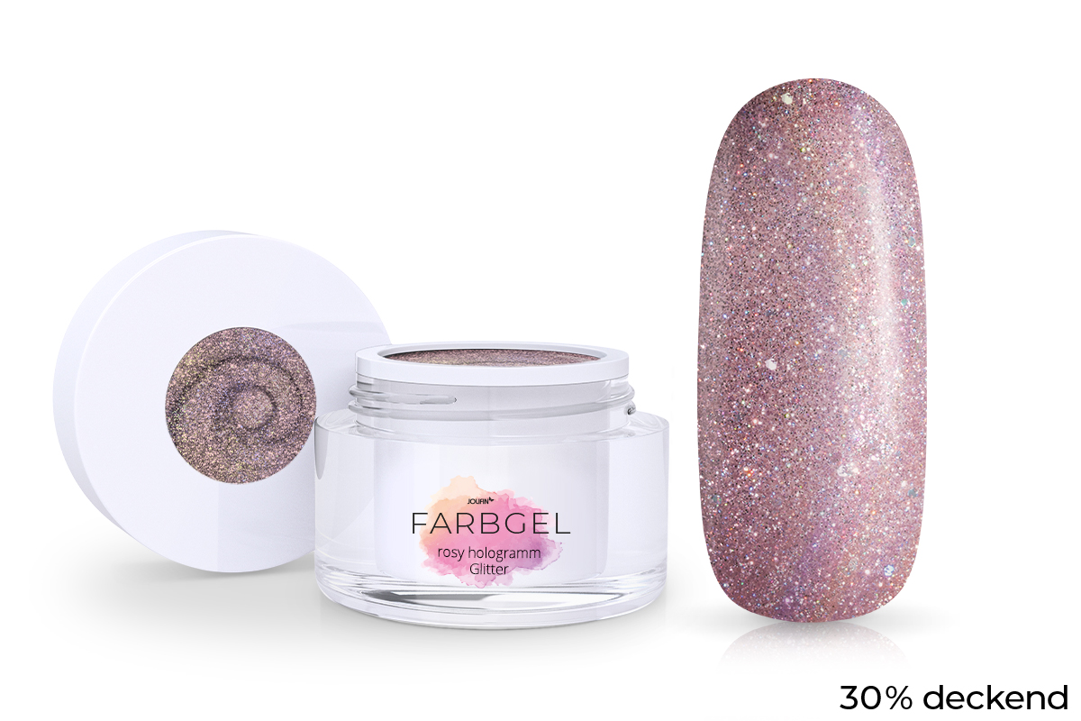 Jolifin Farbgel rosy hologramm Glitter 5ml