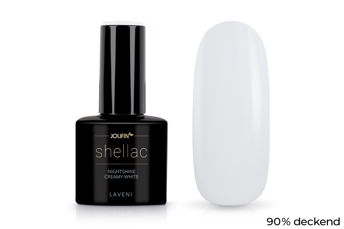 Jolifin LAVENI Shellac - nightshine creamy white 10ml