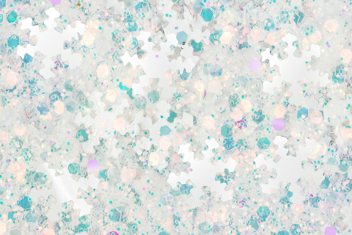 Jolifin Snowflake Glitter - white