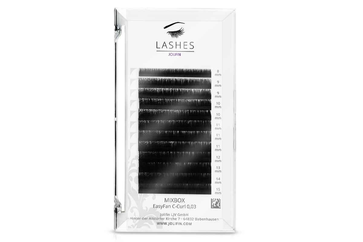 Jolifin Lashes - EasyFan - MixBox C-Curl 0,03