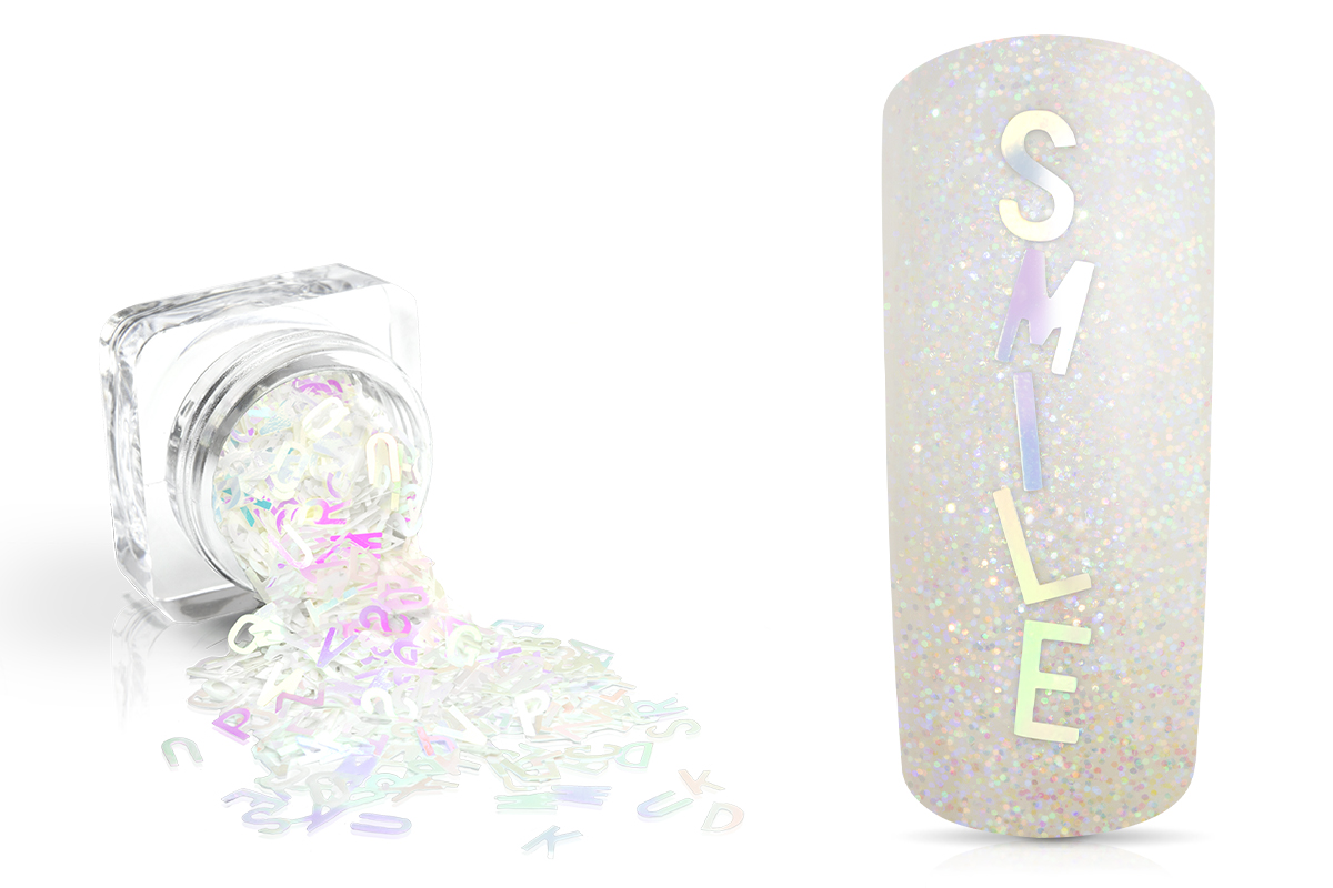 Jolifin Inlay - Letters white hologram