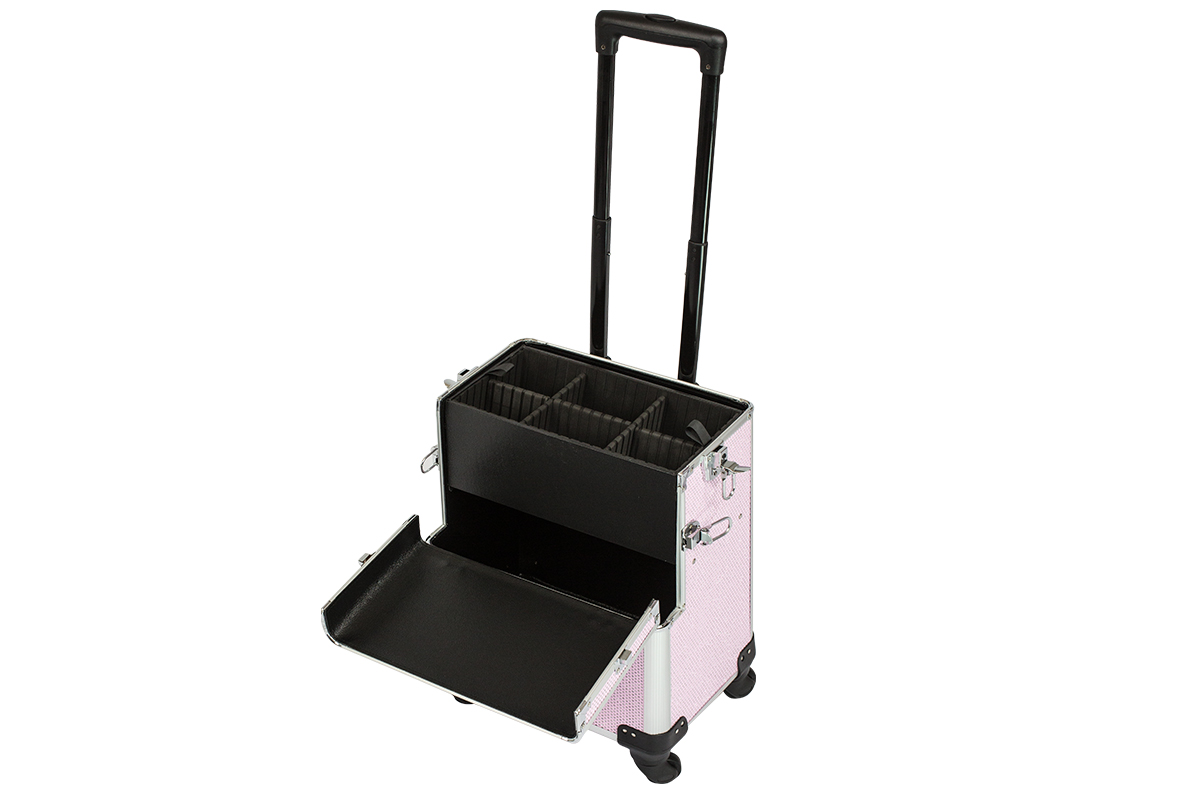 Jolifin Trolley Koffer pink Glitter