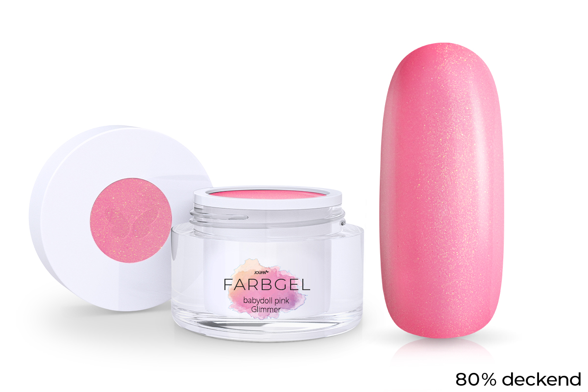 Jolifin Farbgel - babydoll pink Glimmer 5ml