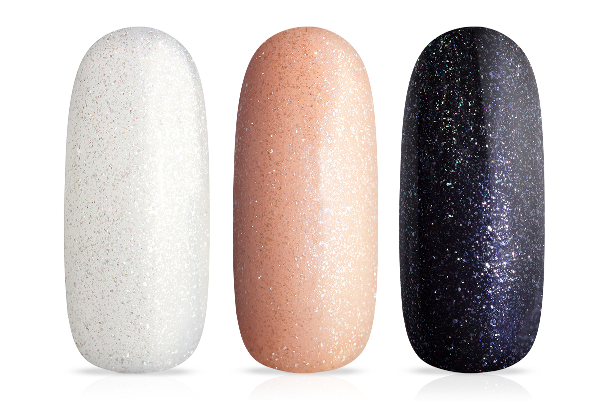 Jolifin LAVENI Shellac - Top-Coat without sweat layer silver Glimmer 10ml 
