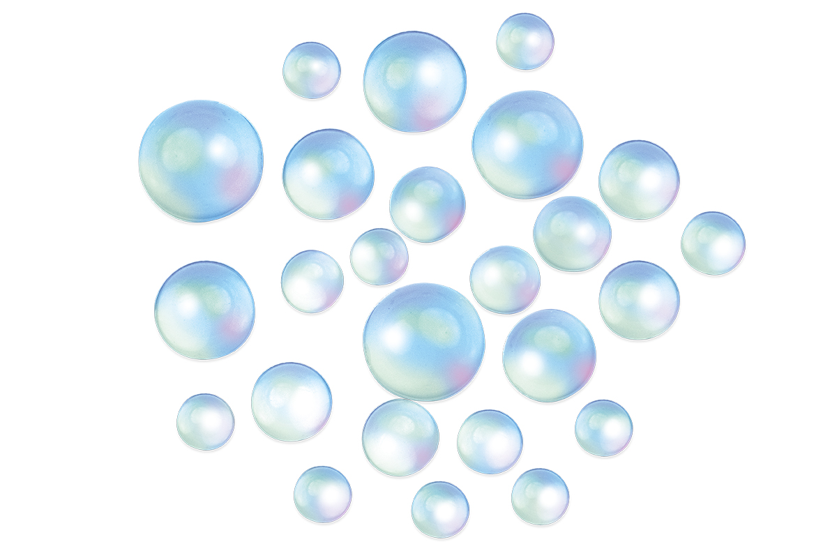 Jolifin Halbperlen - Bubbles blue