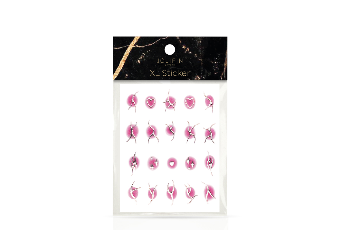 Jolifin LAVENI XL Sticker - silver aura pink