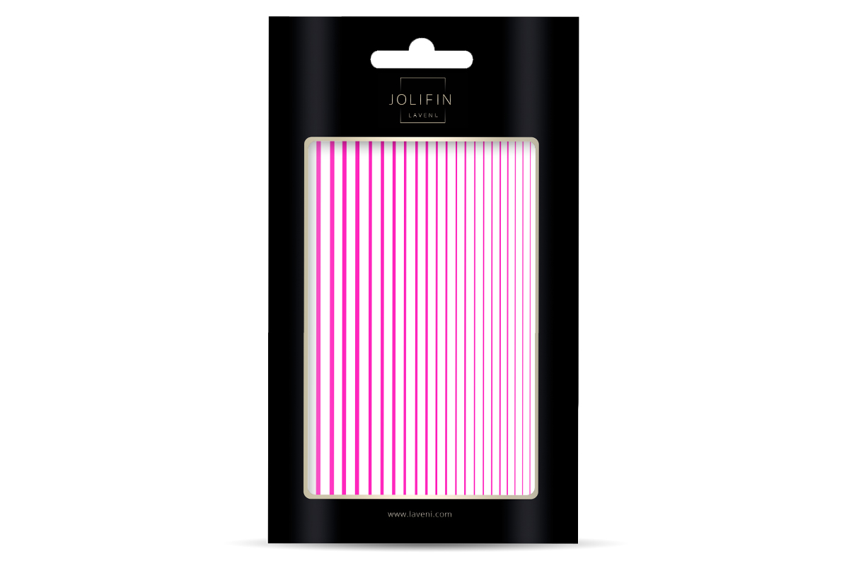 Jolifin LAVENI XL Sticker - Stripes neon-pink