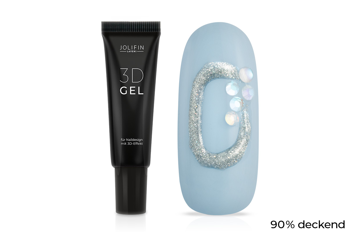 Jolifin LAVENI 3D Gel - silver 8ml