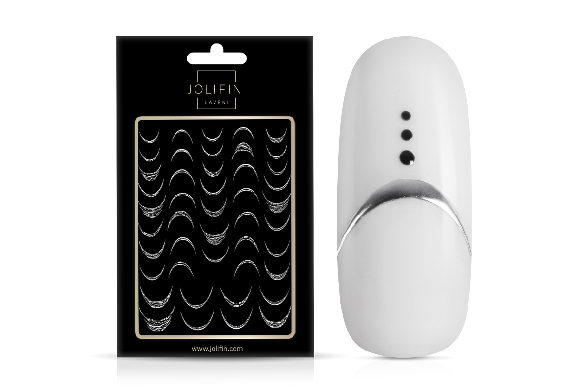 Jolifin LAVENI XL Sticker - French-Line chrome silver