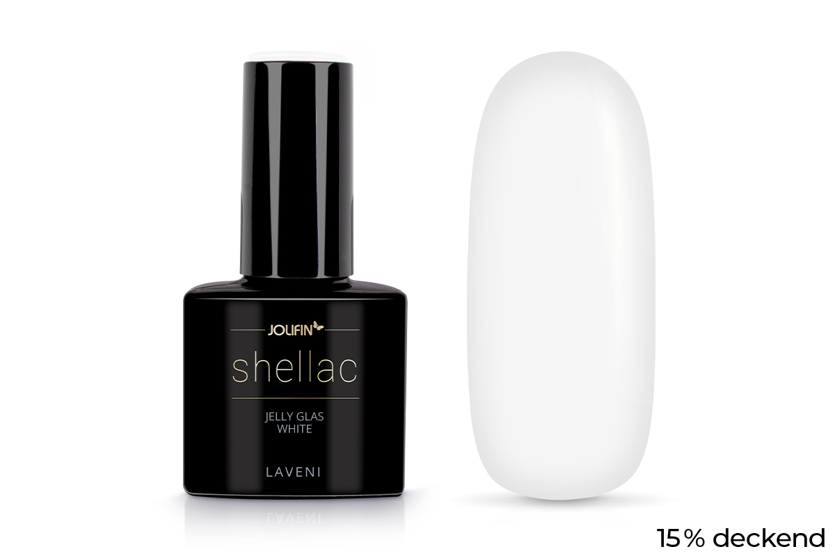 Jolifin LAVENI Shellac - Jelly Glas white 10ml