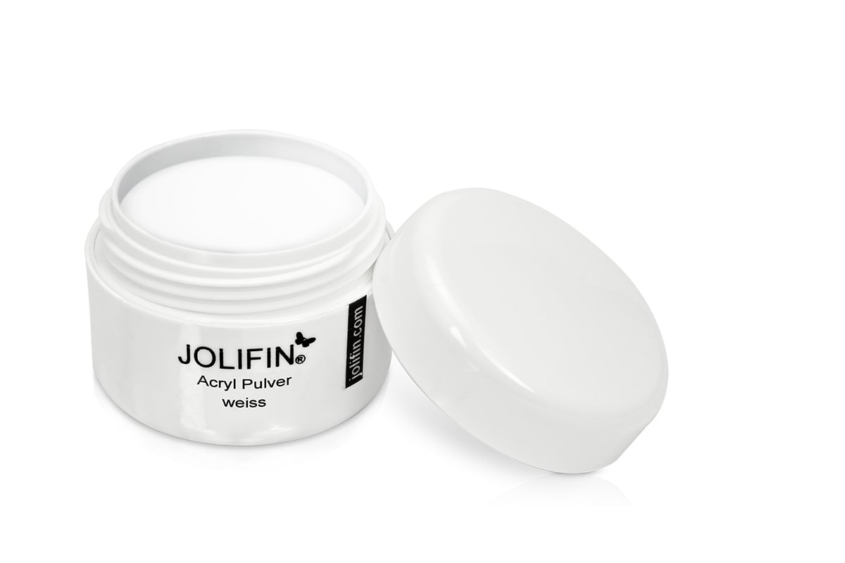 Jolifin Acryl Pulver - weiß 10g