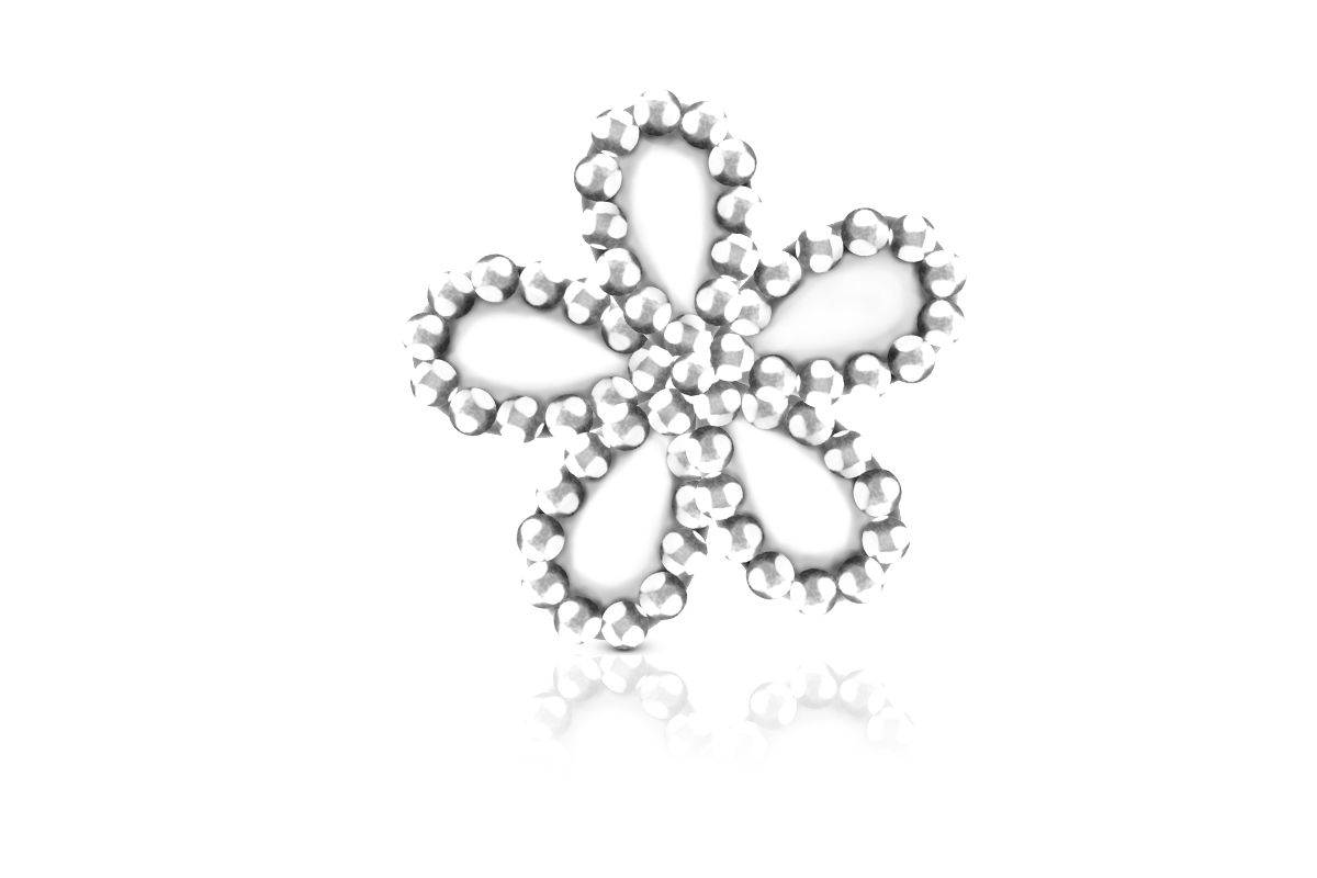 Jolifin Overlay Blümchen klein silber