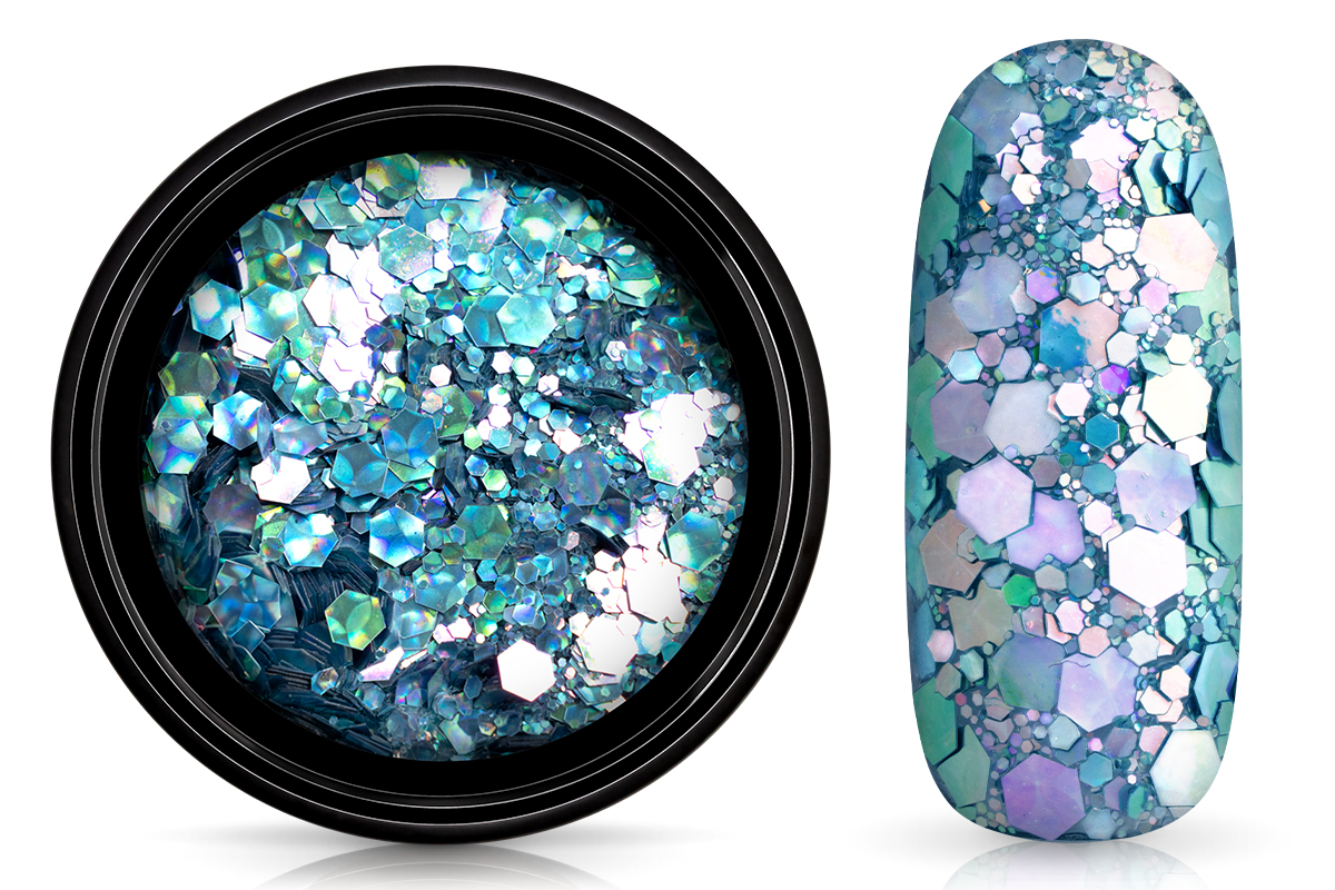 Jolifin LAVENI Chameleon Glittermix - pastell-blue