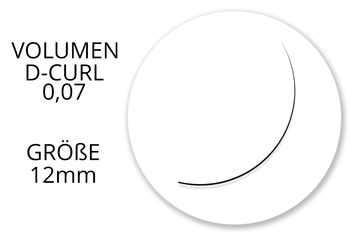 Jolifin Lashes - SingleBox 12mm - Volumen D-Curl 0,07