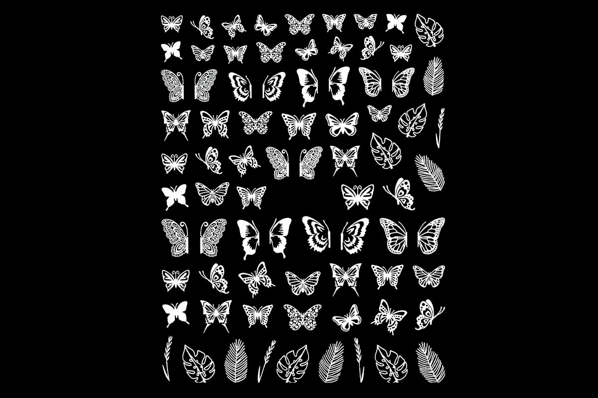 Jolifin LAVENI XL Sticker - Butterfly white