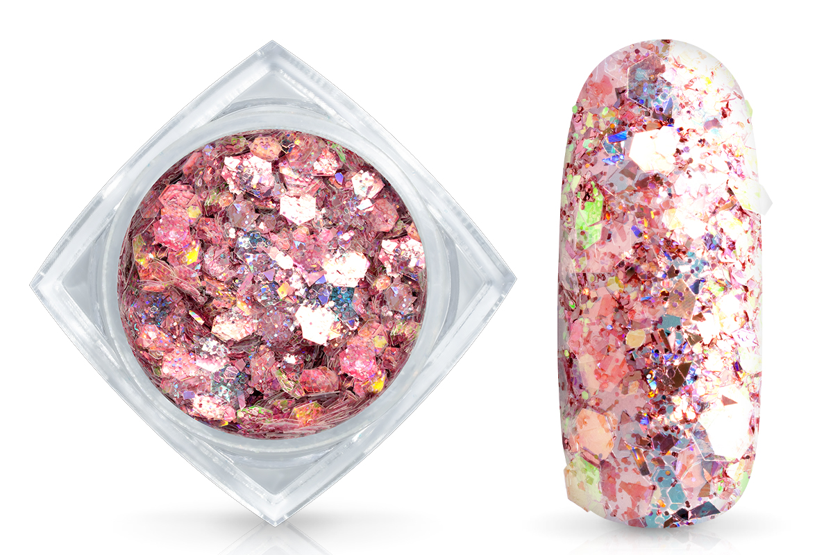 Jolifin Glittermix Flakes - fancy rosé