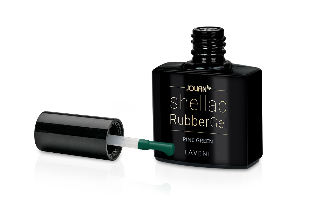 Jolifin LAVENI Shellac RubberBase - pine green 10ml