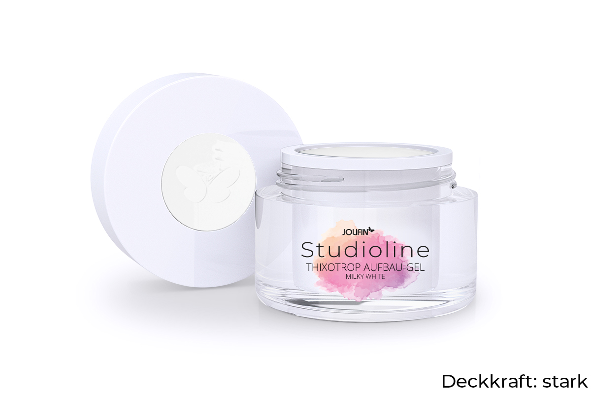 Jolifin Studioline - Aufbau-Gel Thixotrop milky white 5ml