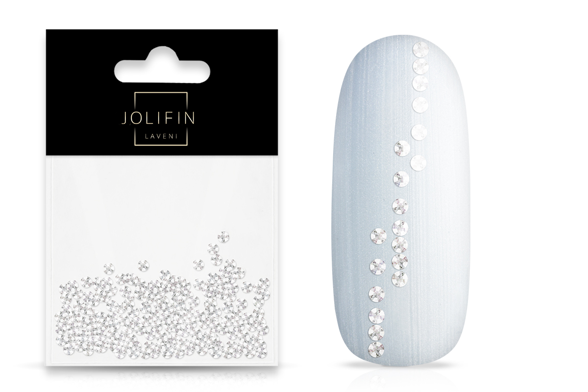 Jolifin LAVENI Strasssteine 500 Stück - clear 1,5mm