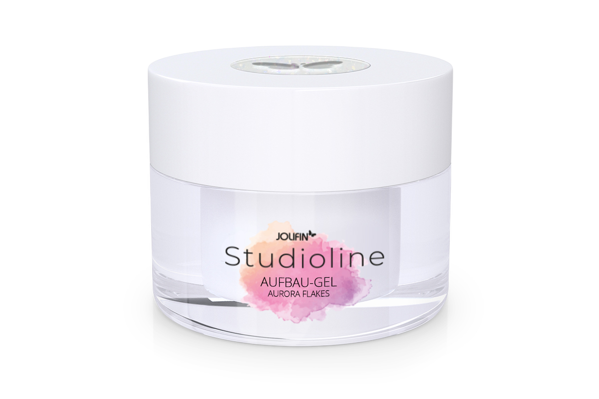 Jolifin Studioline - Aufbau-Gel aurora flakes 15ml