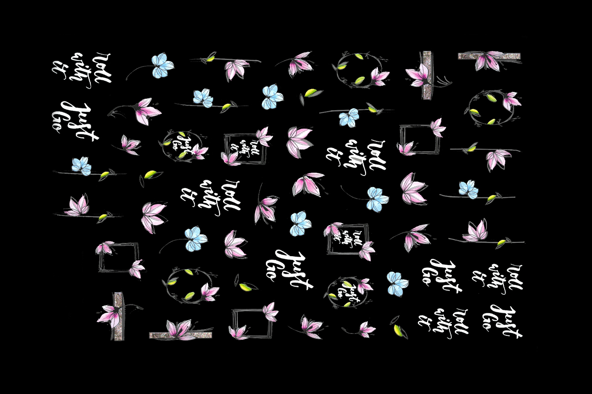 Jolifin LAVENI XL Sticker - Flowers No. 50