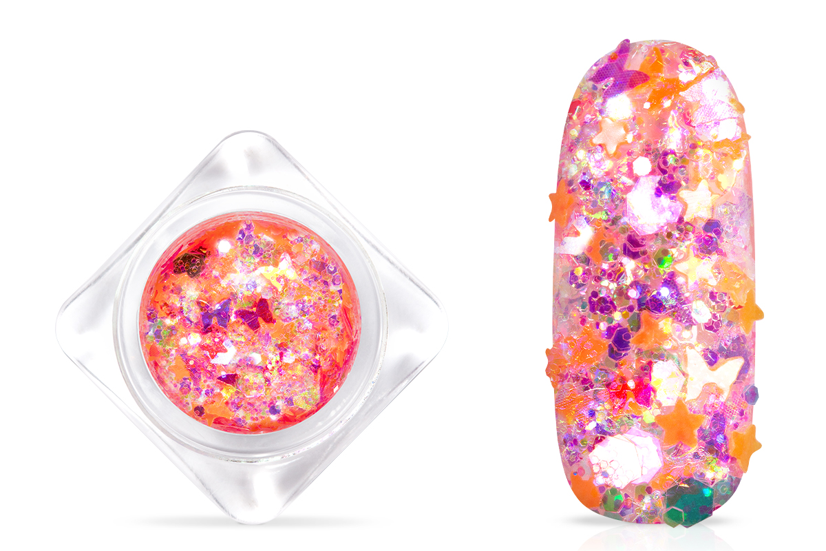 Jolifin Nightshine Butterfly Glitter - peach