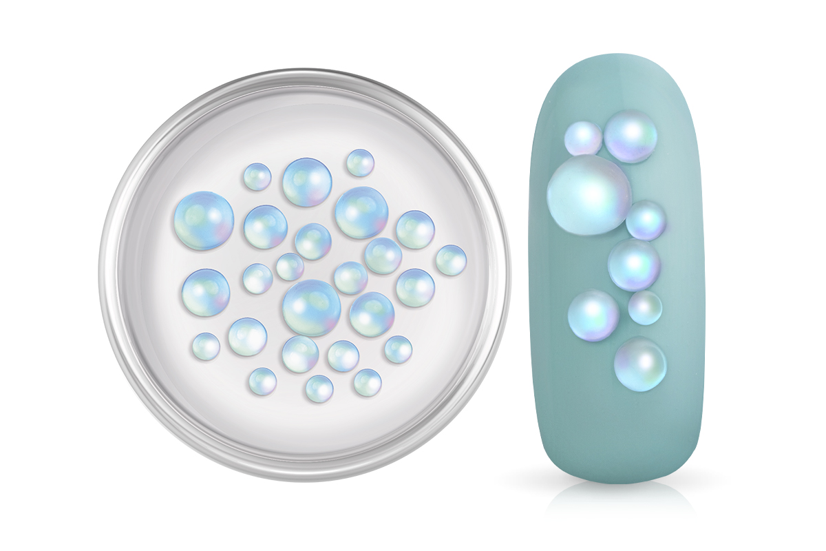 Jolifin Halbperlen - Bubbles blue
