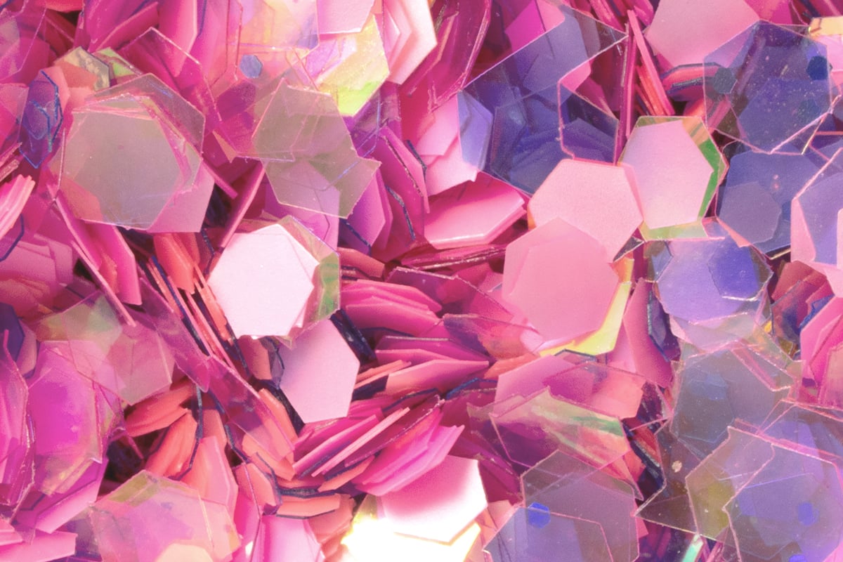 Jolifin Hexagon Glittermix - pink unicorn