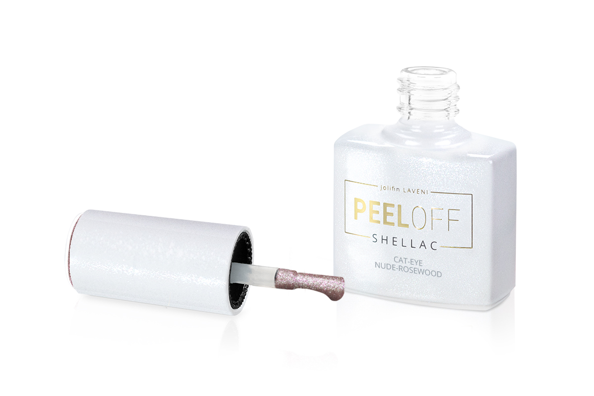 Jolifin LAVENI PeelOff - Cat-Eye nude-rosewood 10ml