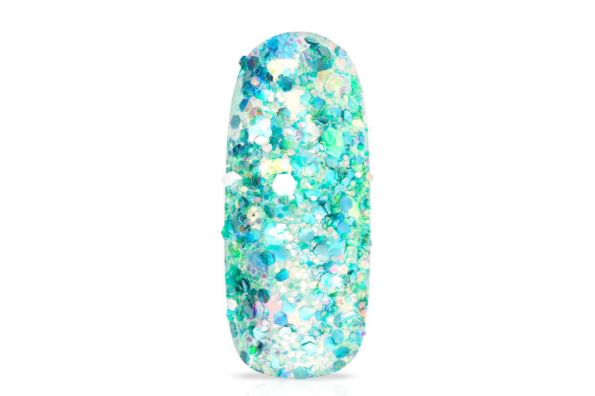 Jolifin Hexagon Glitter - icy türkis