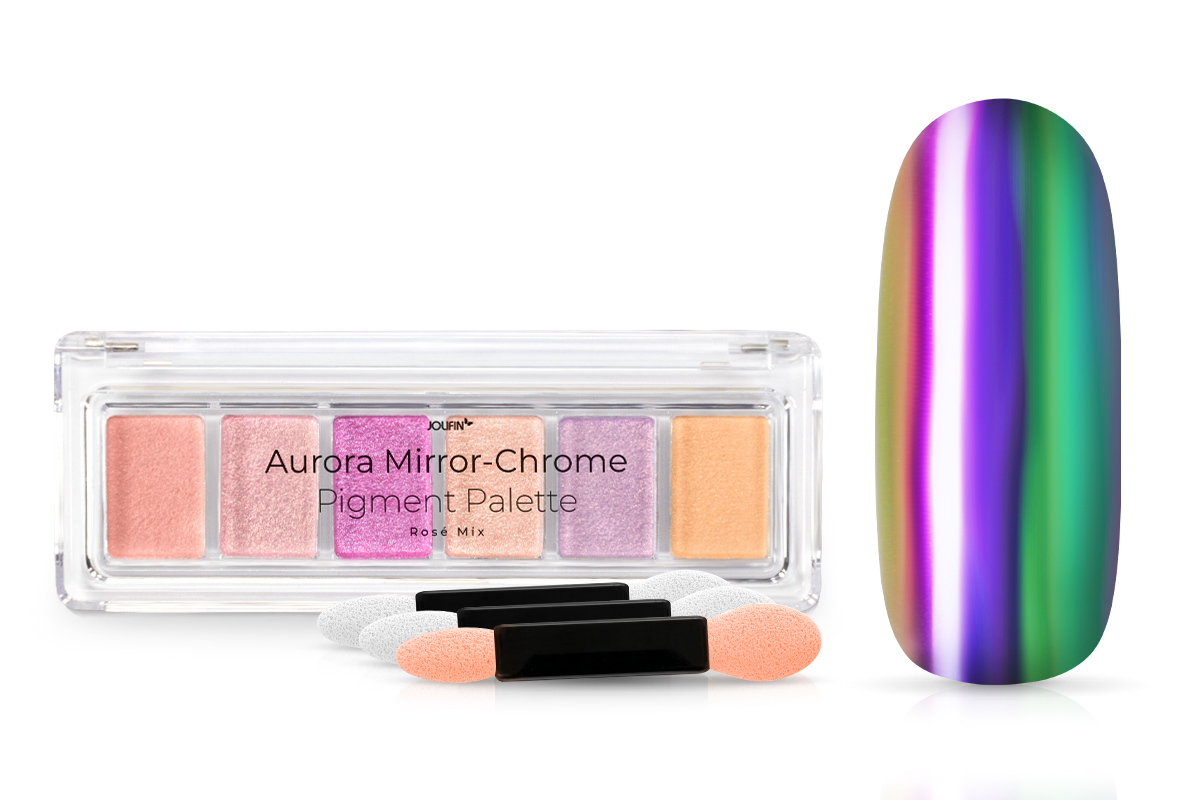 Jolifin Aurora Mirror-Chrome Pigment Palette - Rosé Mix