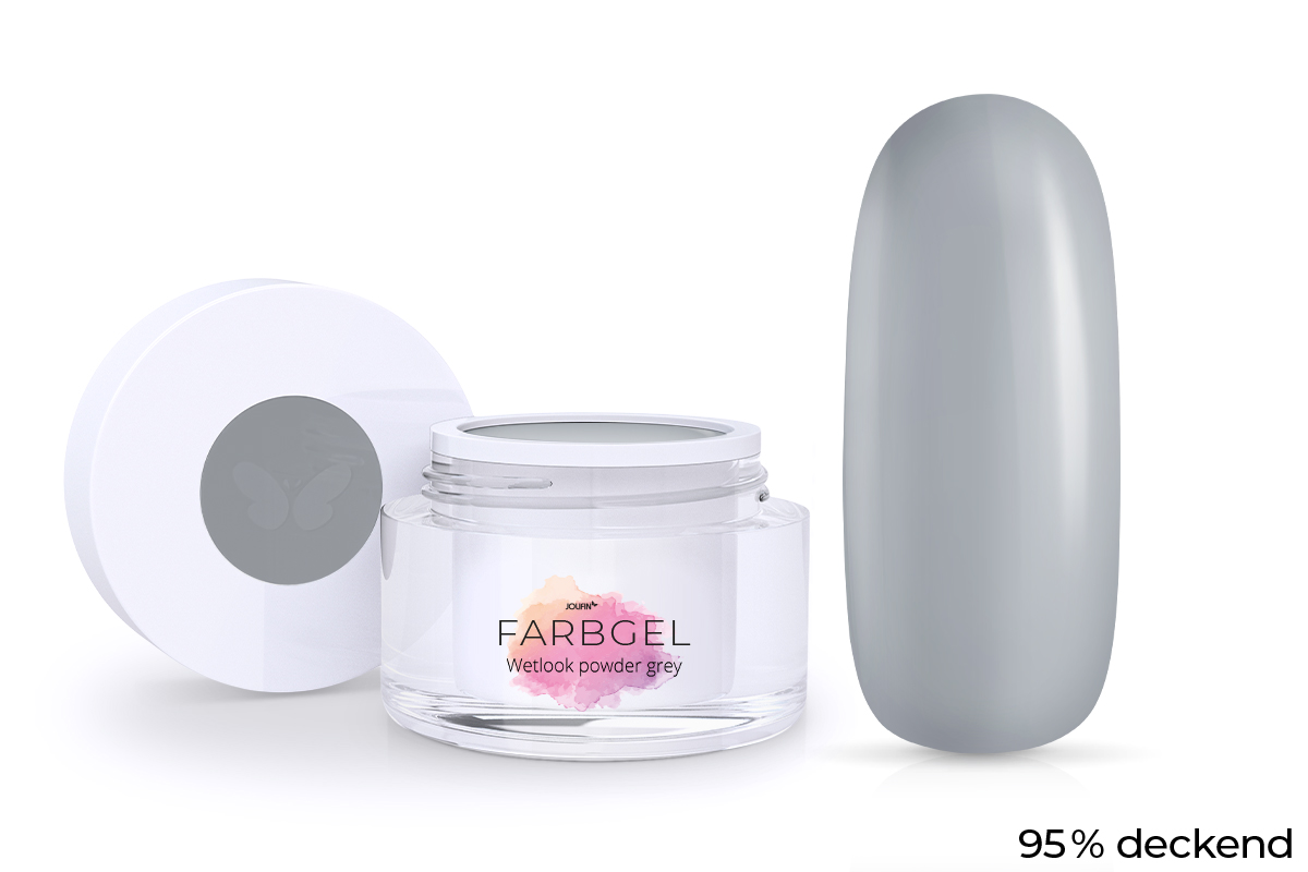 Jolifin Wetlook Farbgel powder grey 5ml