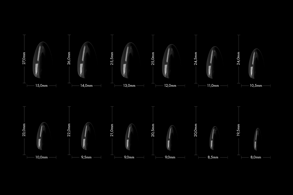 Jolifin 120er Tipbox Press-On ovale Mandel