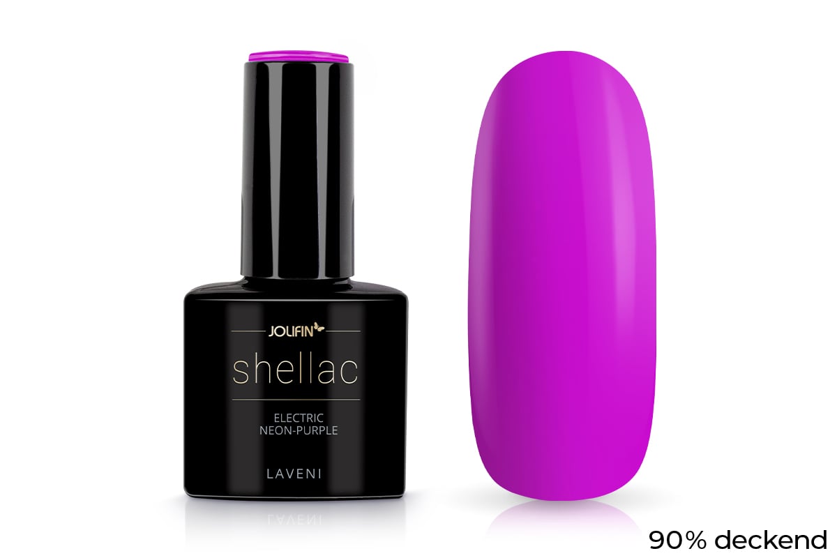 Jolifin LAVENI Shellac - electric neon-purple 10ml