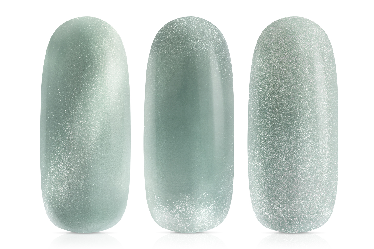 Jolifin LAVENI 3in1 Shellac - Cat-Eye satin eucalyptus 10ml